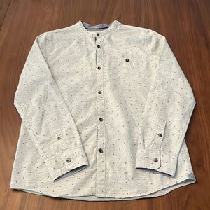 Zara Boys white polka dot button down long sleeve. Size 13/14 boys.